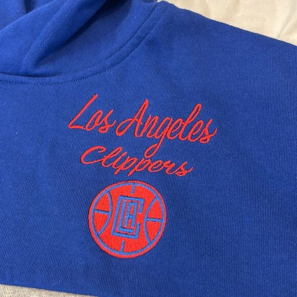 NWT NBA 4Her  Stores Los Angeles Clippers Colorblock Pullover Hoodie Sweater LG - Picture 4 of 9